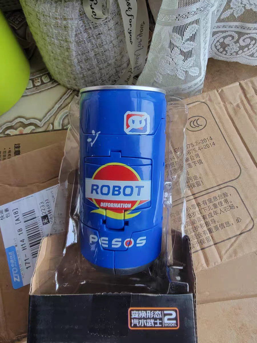 Soda Can Transforming Robot 🥤 Creative Mecha Toy for Kids Boys