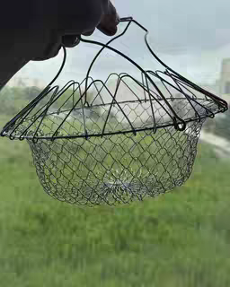 304 Stainless Steel Folding Fry Basket π Multi-Purpose Kitchen Strainer