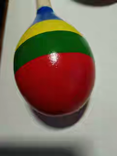 Wooden Baby Maracas Rattle 🎶 Red Egg Shaker Rhythm Toy for Kids & Toddlers