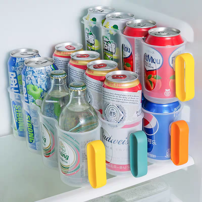 Clear Fridge Organizer Bin 🧊 Can Holder Storage Box for Kitchen & Pantry