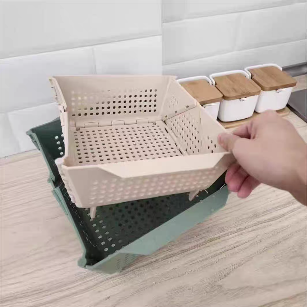 Collapsible Sink Strainer Basket 🥦 Foldable Kitchen Wash Basin & Fruit Drainer