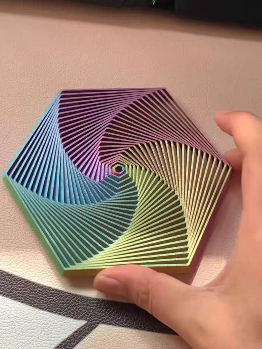 3D Illusion Hexagon Toy ๐ฎ Rotating Stress Relief Fidget Puzzle Magic