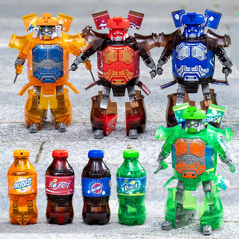Transforming Soda Can Robot 🥤 Cool Mecha Warrior Toy for Kids Boys