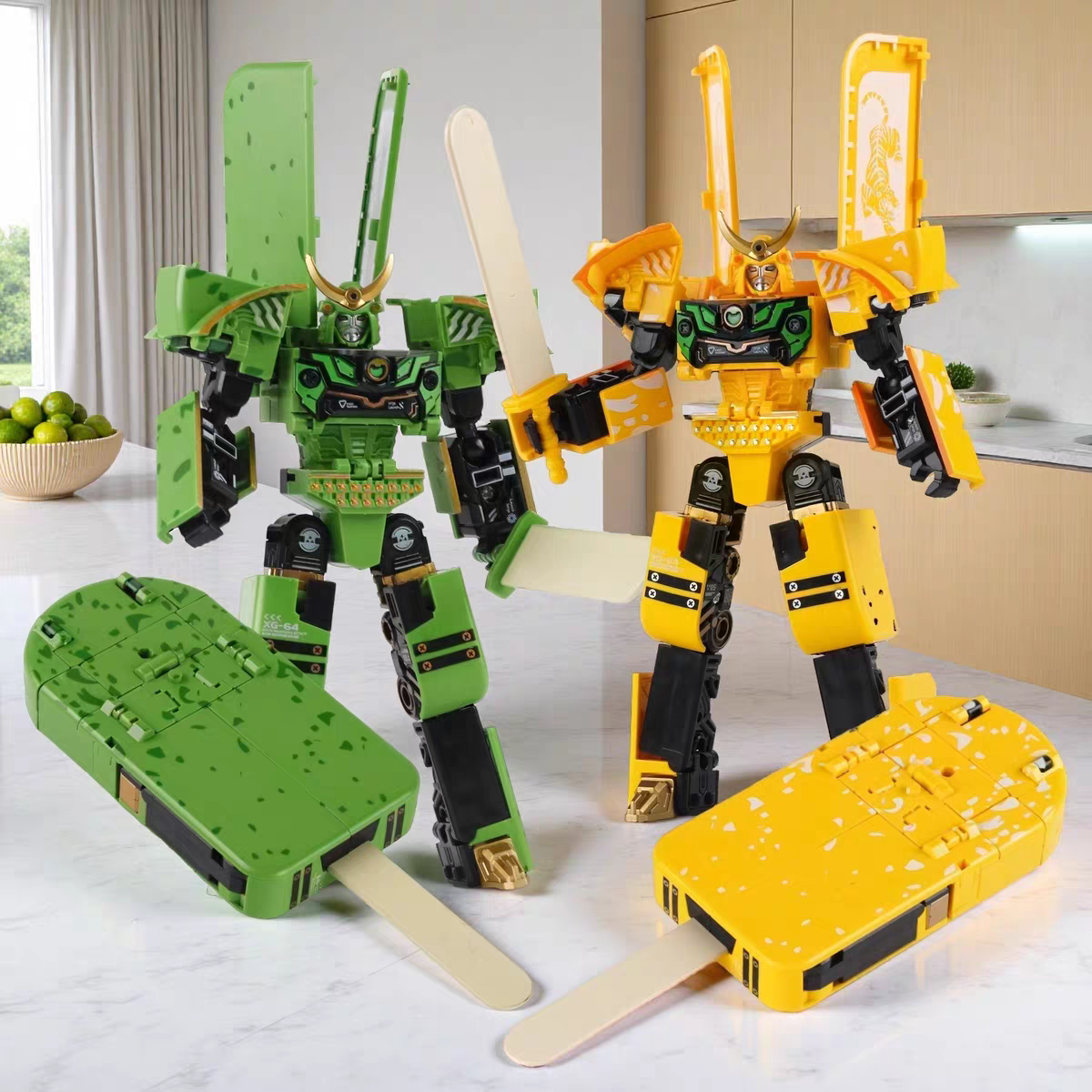 Transforming Ice Cream Robot π¦ Kids Creative Mecha Warrior Toy Model