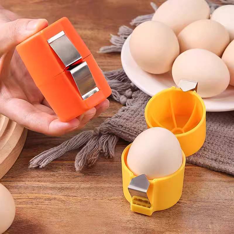 Egg Shell Opener 🍳 Portable Kitchen Baking Tool No-Mess Egg Cracker