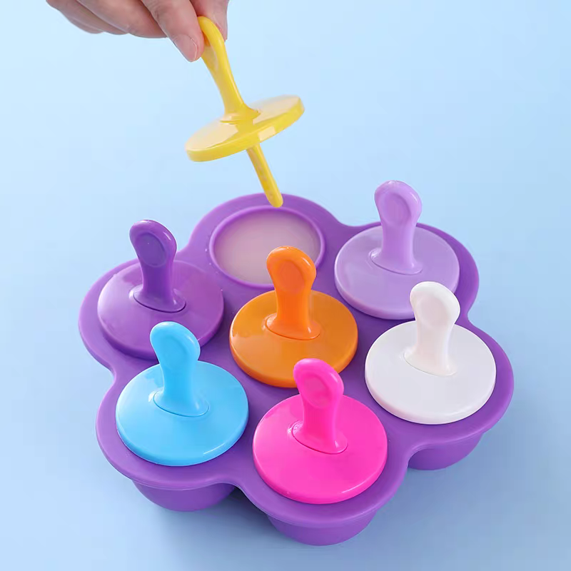 Silicone Ice Cream Mold 🍦 DIY Popsicle Maker Mini Ice Pop Tray for Kids