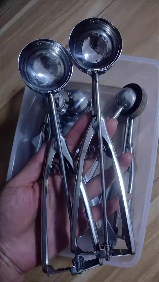 304 Stainless Steel Ice Cream Scoop 🍨 Fruit Melon Baller Kitchen Tool