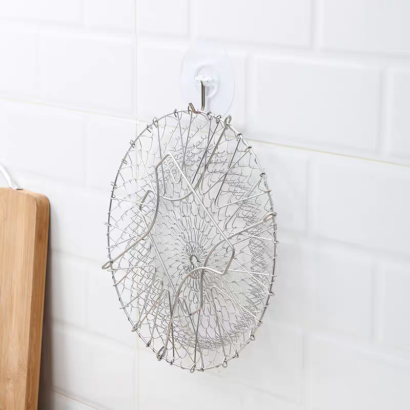 304 Stainless Steel Folding Fry Basket 🍟 Multi-Purpose Kitchen Strainer