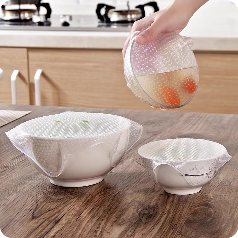 Reusable Silicone Stretch Lids 🥗 Food Bowl Cover Microwave & Fridge Seal