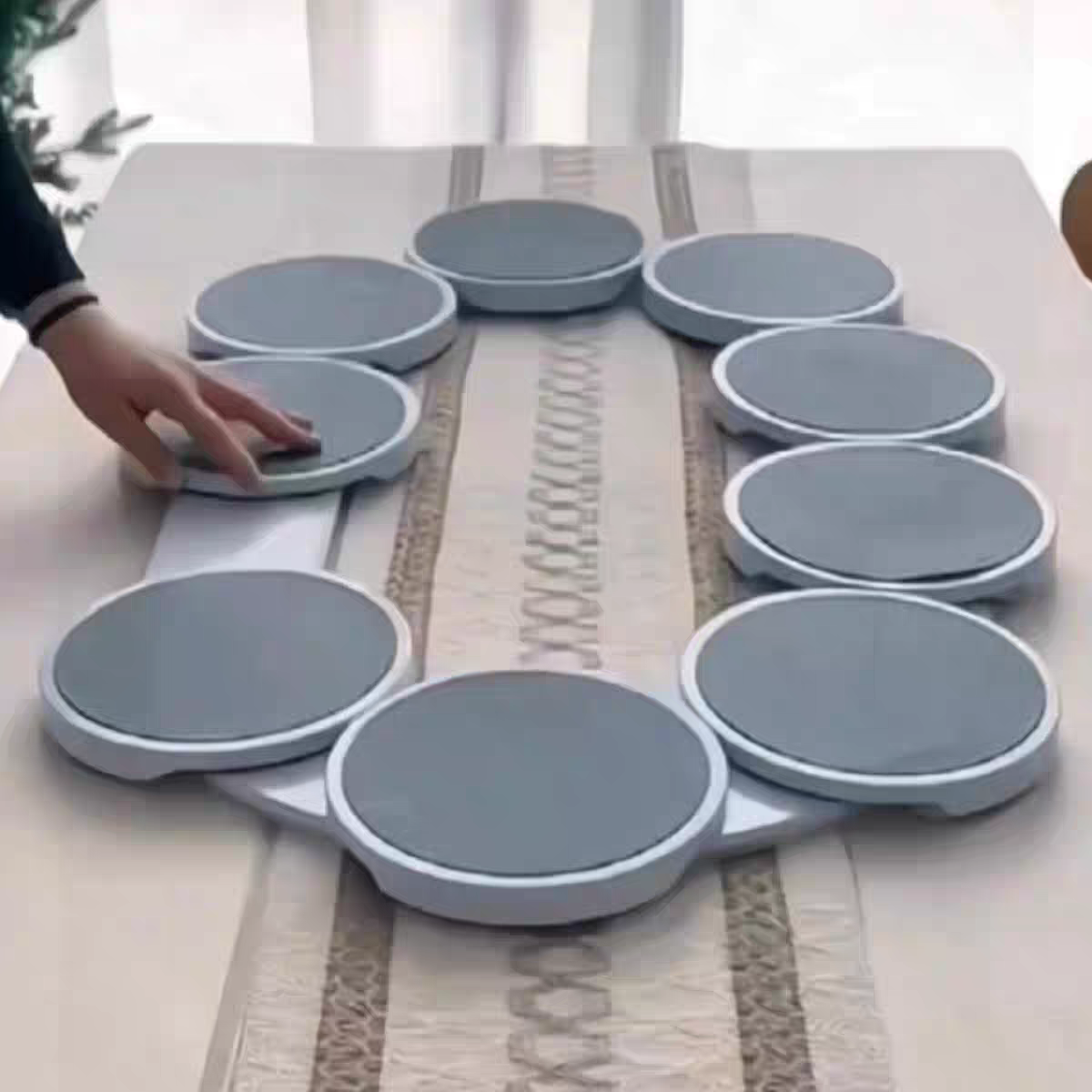 Rotating Lazy Susan Turntable 🍽️ 2025 Hot Dining Table Swivel Tray – Non-Slip