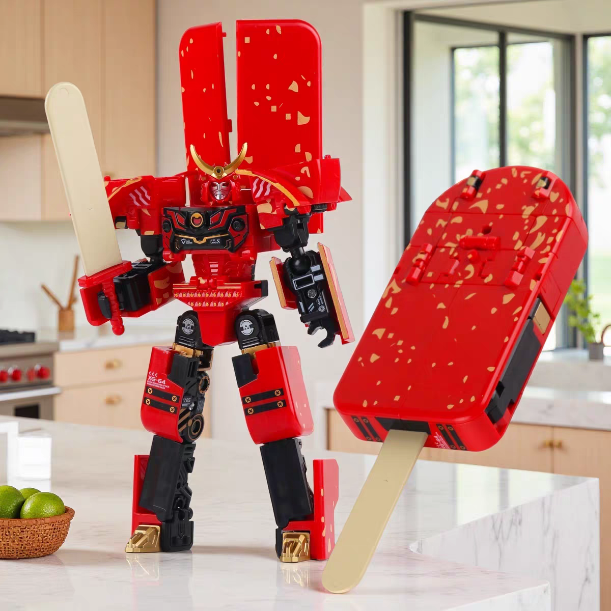 Transforming Ice Cream Robot 🍦 Kids Creative Mecha Warrior Toy Model