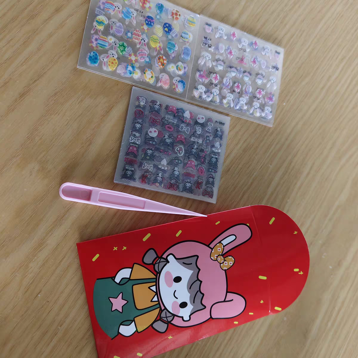 Kids Cartoon Nail Stickers 🐰 Waterproof Princess Bunny Nail Art for Girls