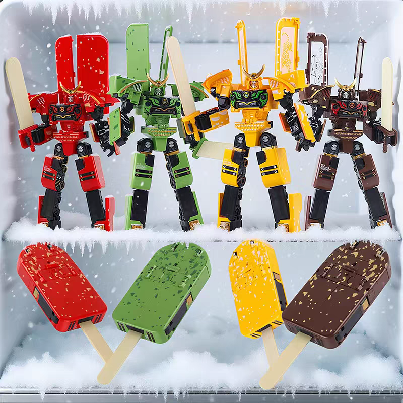 Transforming Ice Cream Robot 🍦 Kids Creative Mecha Warrior Toy Model