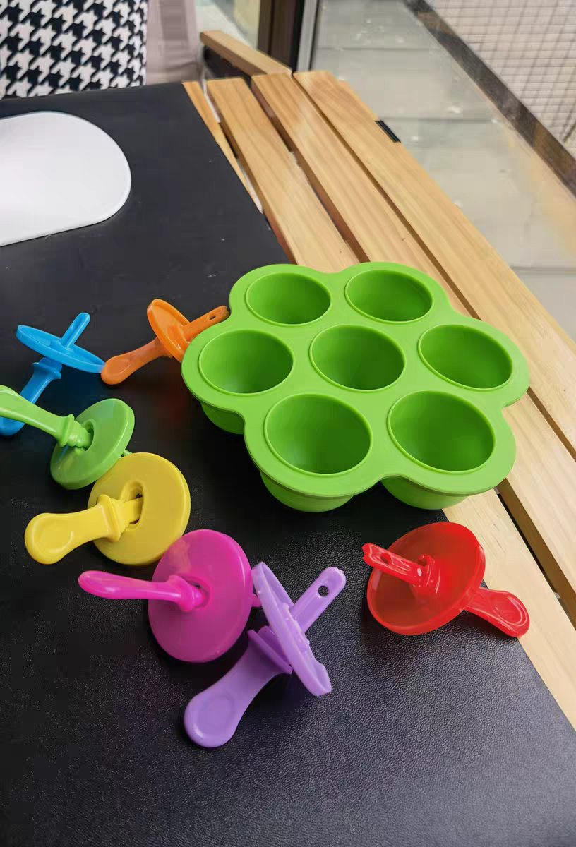 Silicone Ice Cream Mold DIY Popsicle Maker Mini Ice Pop Tray for Kids