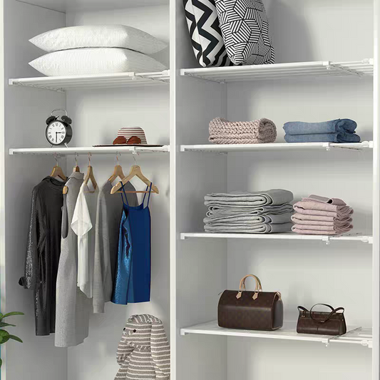 Expandable Closet Shelf Organizer 🧺 Adjustable Divider Rack for Storage