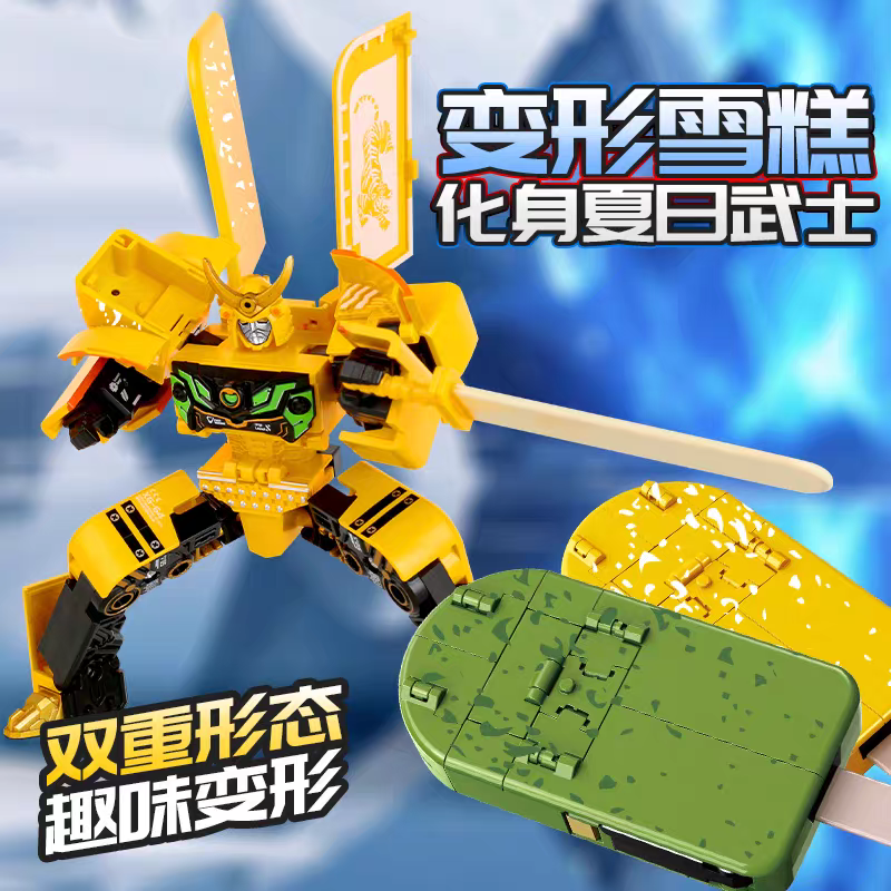 Transforming Ice Cream Robot 🍦 Kids Creative Mecha Warrior Toy Model