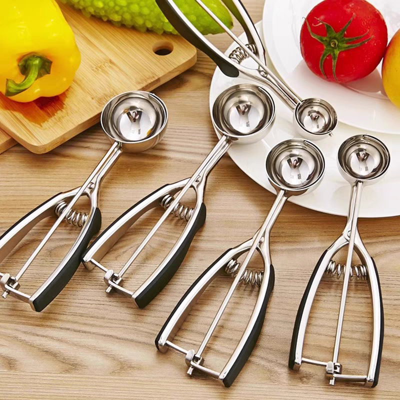 304 Stainless Steel Ice Cream Scoop 🍨 Fruit Melon Baller Kitchen Tool