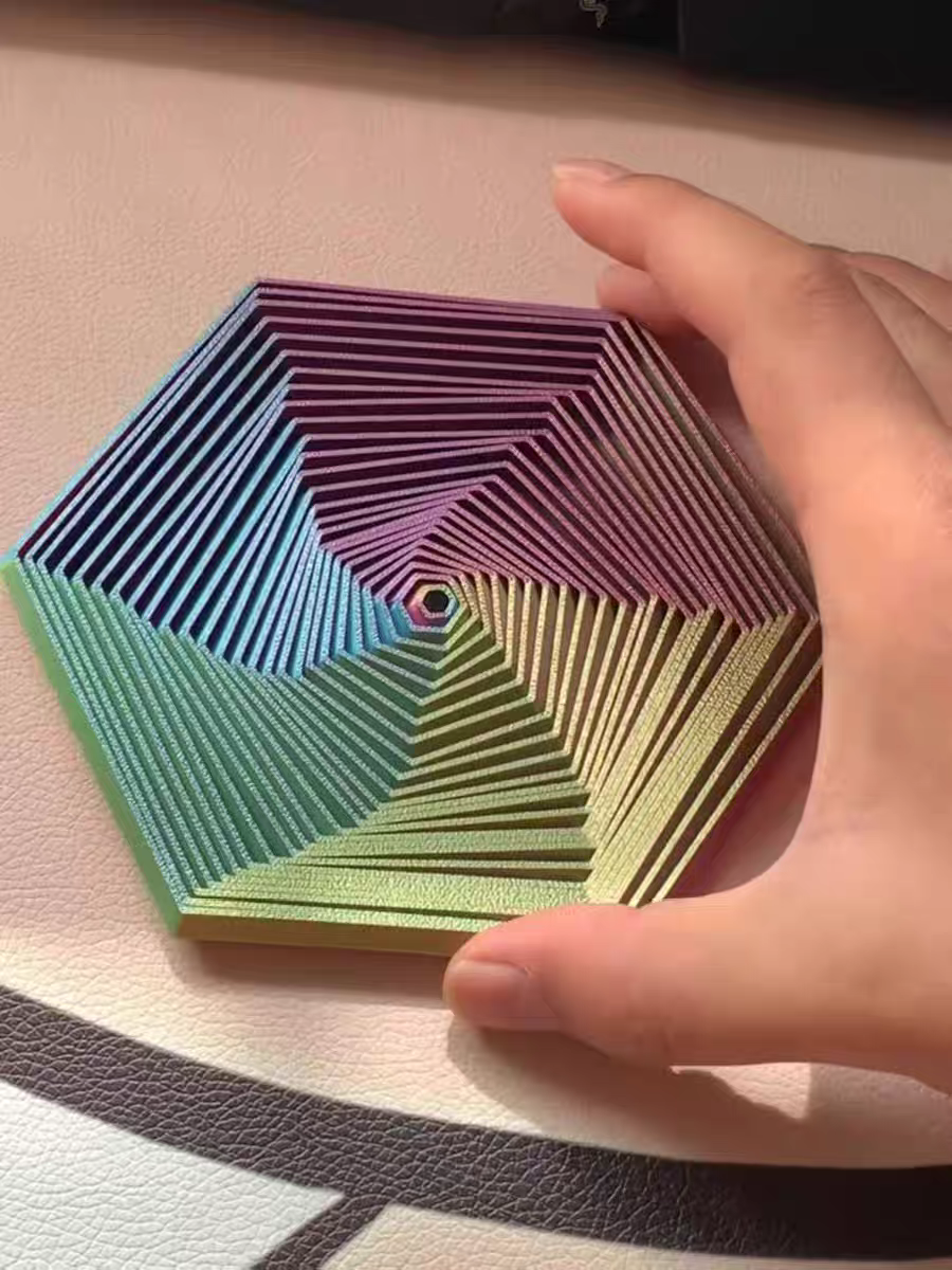 3D Illusion Hexagon Toy 🔮 Rotating Stress Relief Fidget Puzzle Magic