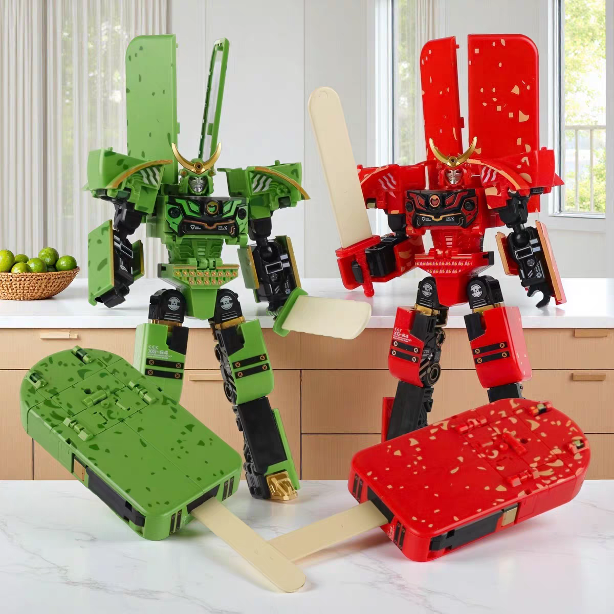 Transforming Ice Cream Robot 🍦 Kids Creative Mecha Warrior Toy Model