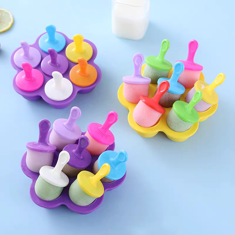Silicone Ice Cream Mold 🍦 DIY Popsicle Maker Mini Ice Pop Tray for Kids