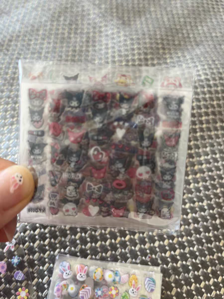 Kids Cartoon Nail Stickers 🐰 Waterproof Princess Bunny Nail Art for Girls