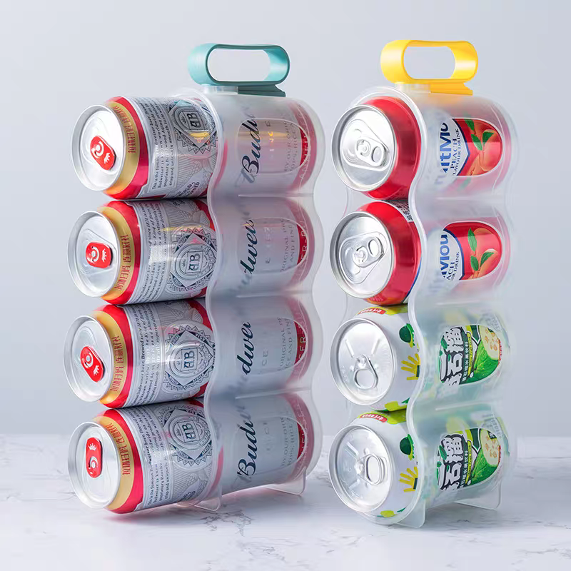 Clear Fridge Organizer Bin Can Holder Storage Box for Kitchen & Pantry