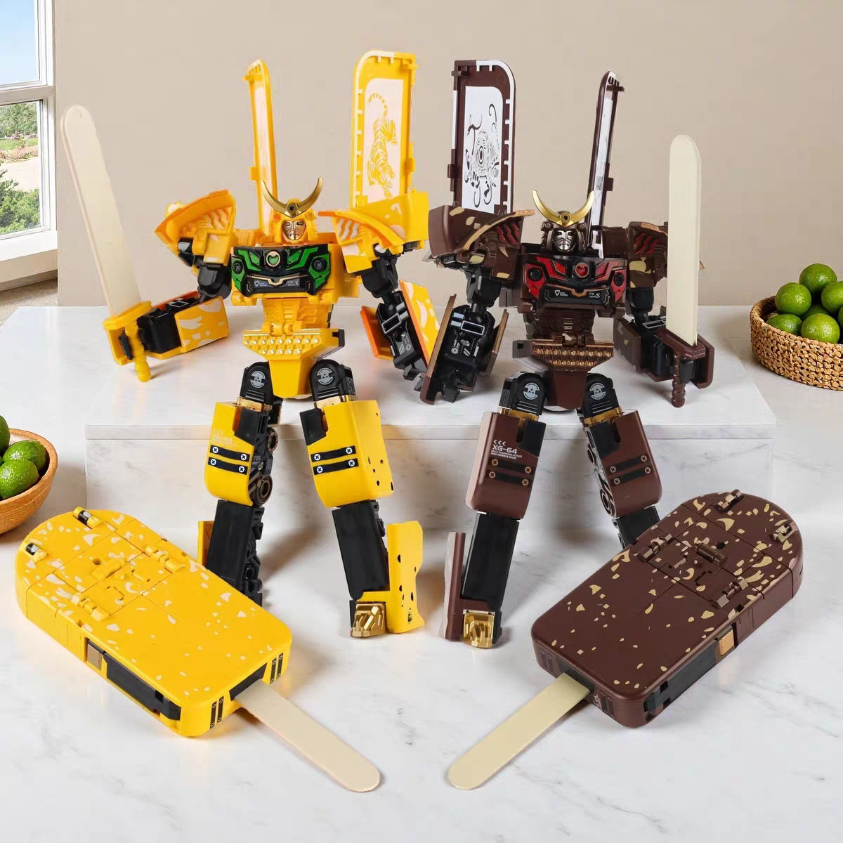 Transforming Ice Cream Robot 🍦 Kids Creative Mecha Warrior Toy Model
