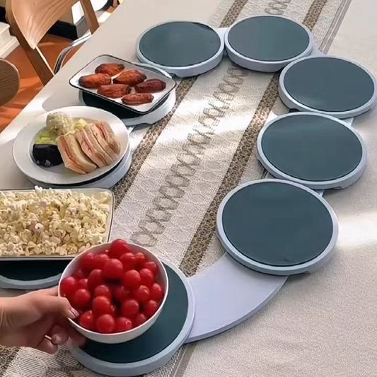8 Rotating Lazy Susan Turntable 🍽️ 2025 Hot Dining Table Swivel Tray – Non-Slip & Heat Resistant