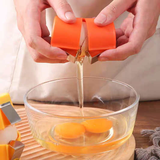 Egg Shell Opener 🍳 Portable Kitchen Baking Tool No-Mess Egg Cracker
