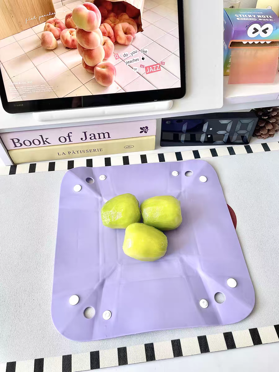 Portable Folding Silicone Bowl 🍲 Travel Outdoor Fruit Plate Cutting Board Basket