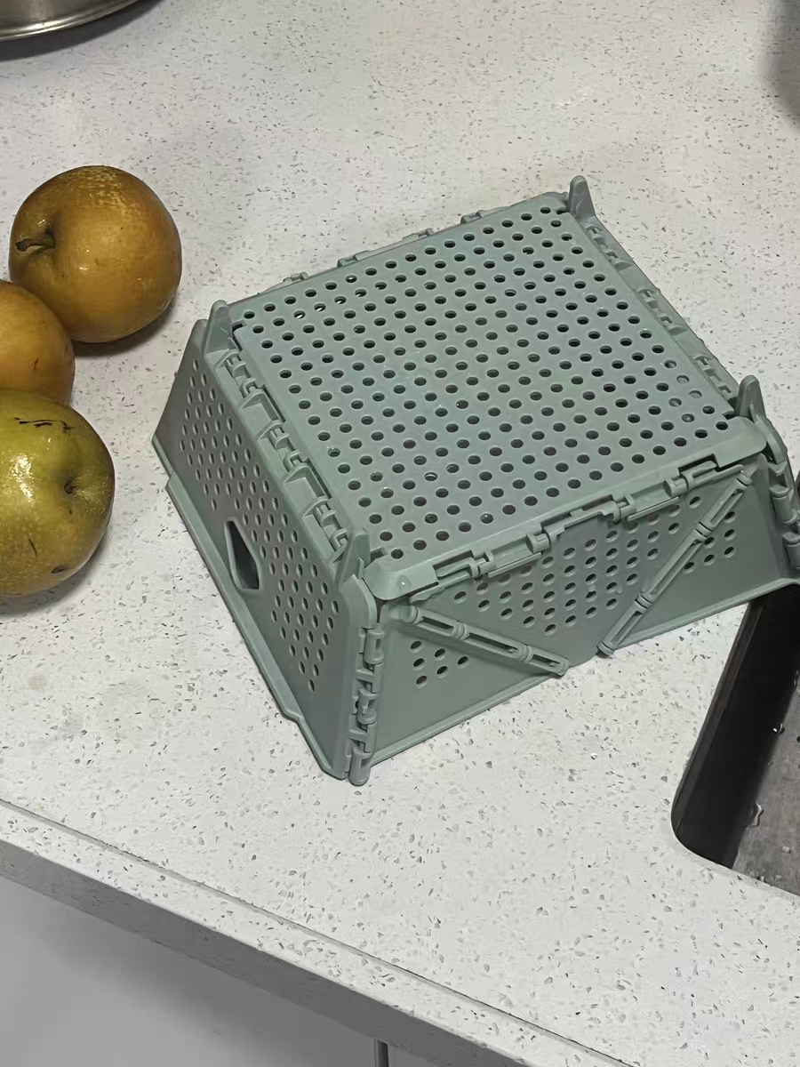 Collapsible Sink Strainer Basket  Foldable Kitchen Wash Basin & Fruit Drainer