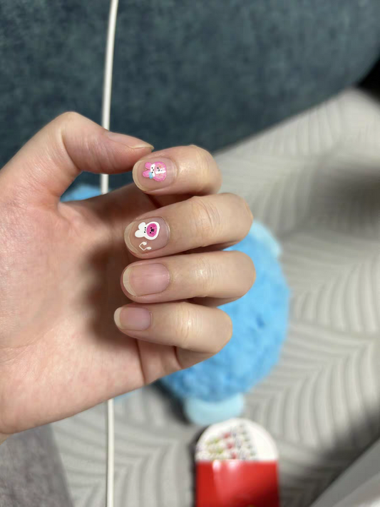 Kids Cartoon Nail Stickers 🐰 Waterproof Princess Bunny Nail Art for Girls