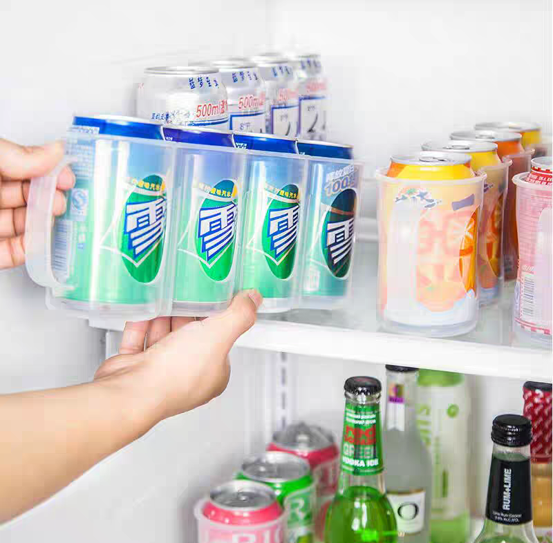 Clear Fridge Organizer Bin 🧊 Can Holder Storage Box for Kitchen & Pantry