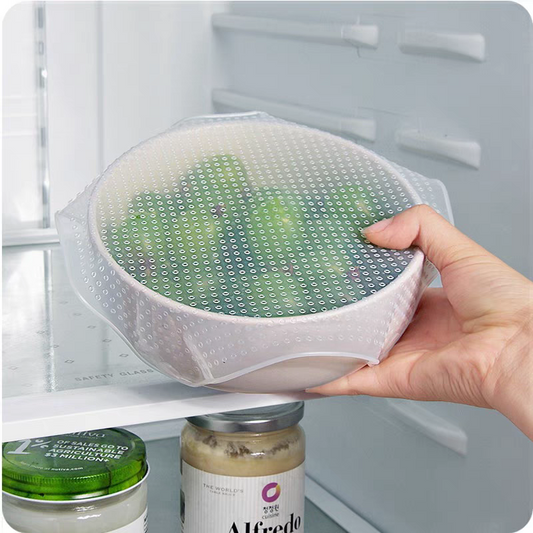 Reusable Silicone Stretch Lids 🥗 Food Bowl Cover Microwave & Fridge Seal