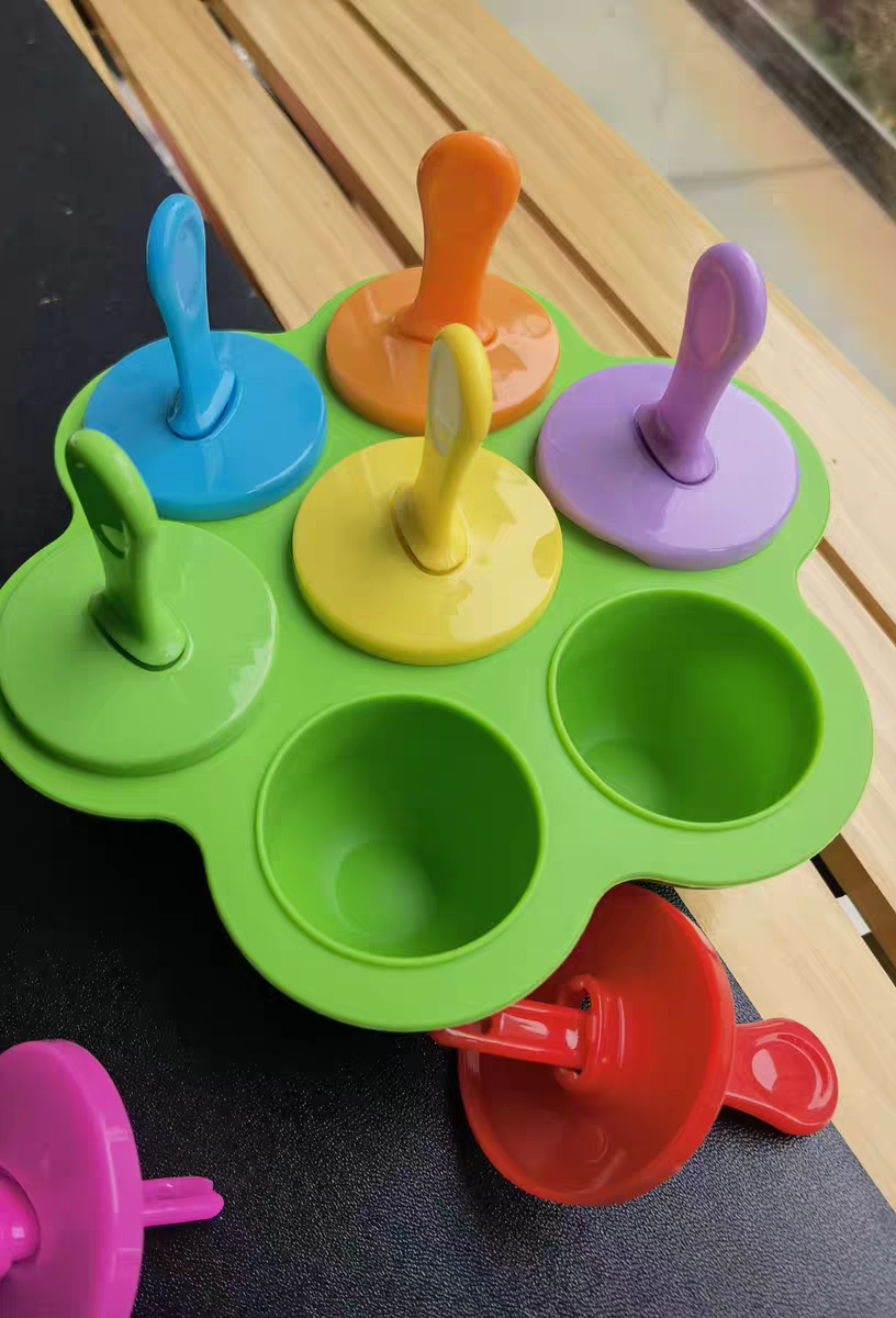 Silicone Ice Cream Mold DIY Popsicle Maker Mini Ice Pop Tray for Kids