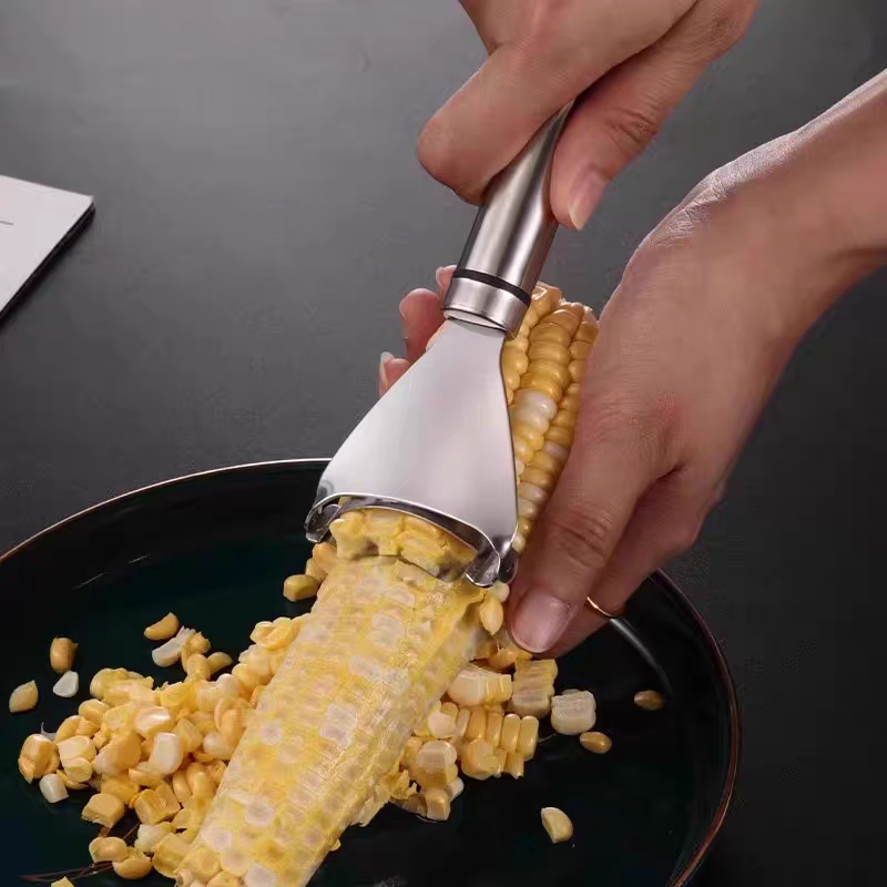 Stainless Steel Corn Stripper 🌽 Easy Kernel Remover Kitchen Tool