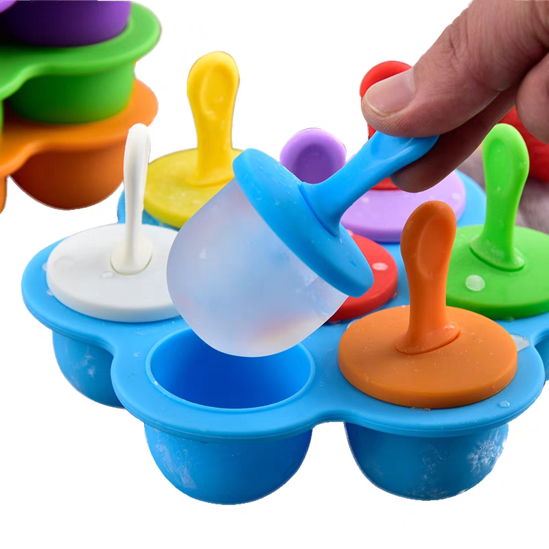 Silicone Ice Cream Mold DIY Popsicle Maker Mini Ice Pop Tray for Kids