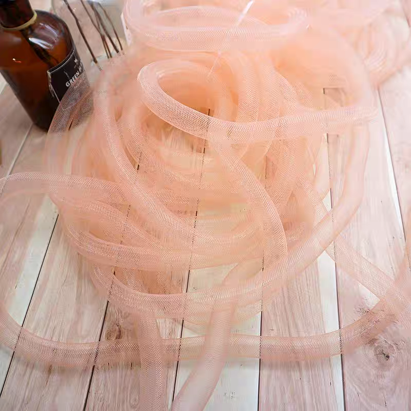 Colorful Elastic Twist Mesh Tube 🌈 DIY Craft Accessory 2m Sewing Supply
