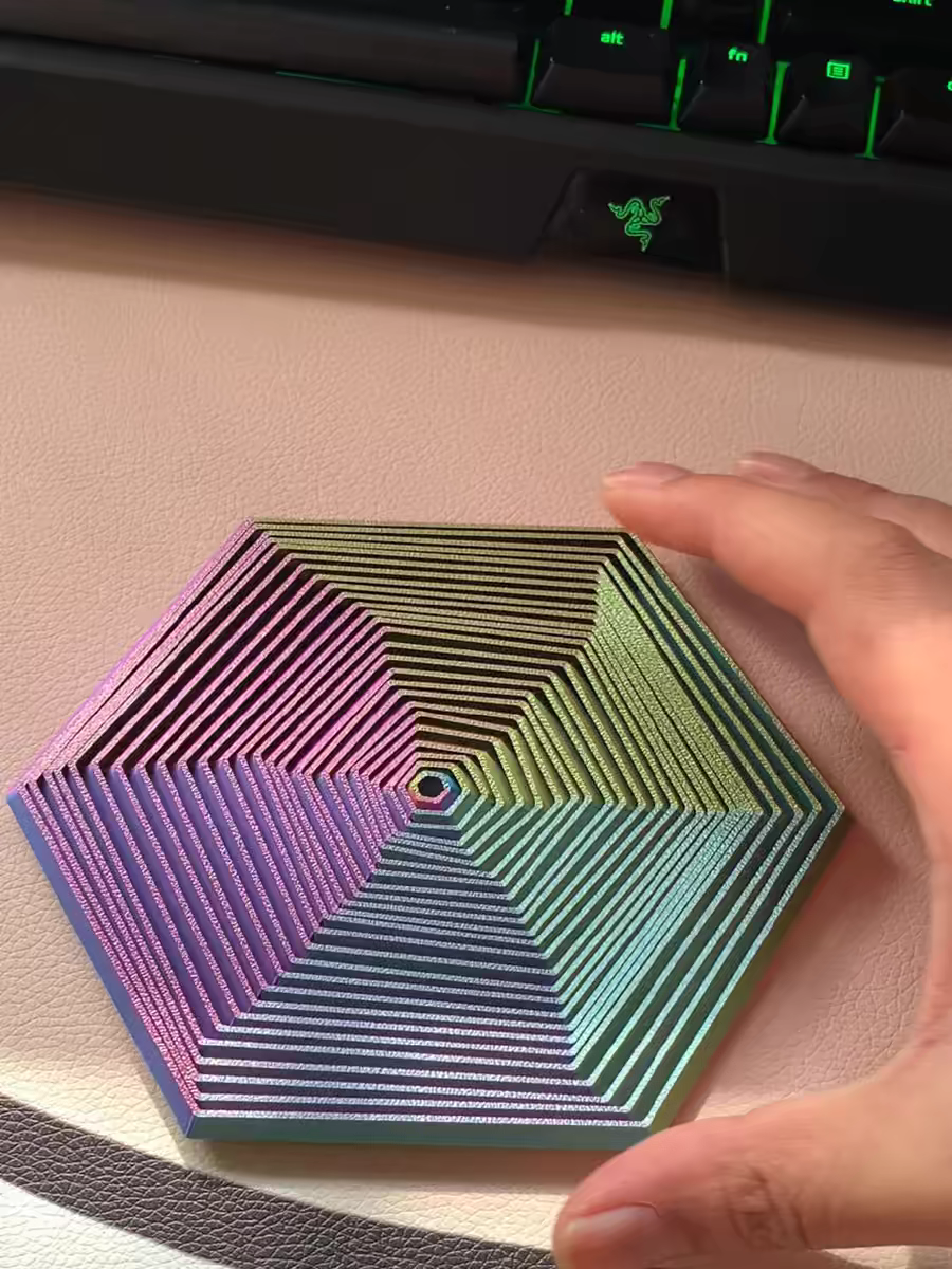 3D Illusion Hexagon Toy 🔮 Rotating Stress Relief Fidget Puzzle Magic