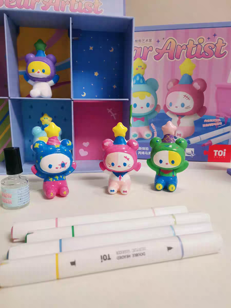 DIY Plaster Painting Kit 🐻 TOI Kids Art Craft Bear Figurine Birthday Gift