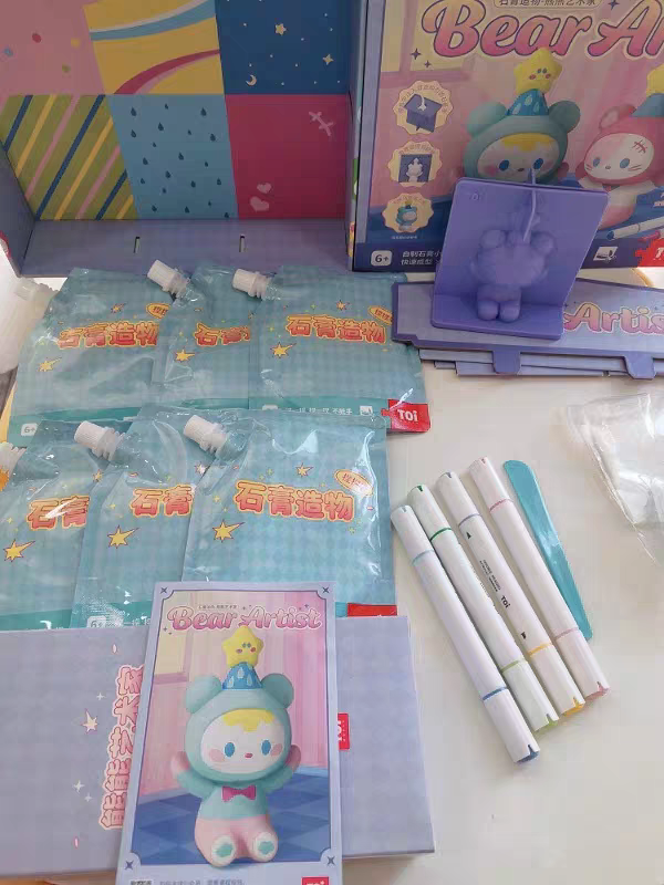 DIY Plaster Painting Kit 🐻 TOI Kids Art Craft Bear Figurine Birthday Gift