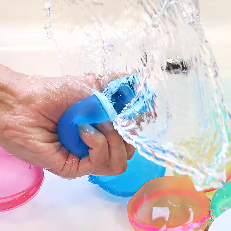 6 Reusable Water Balloons 💦 Self-Sealing Splash Bombs Kids Bath & Pool Toy