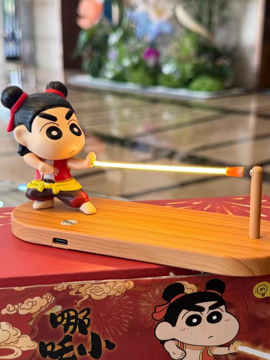 Nezha & Crayon Shin-chan Floating Night Light ✨ Cute Desk & Car Decor Gift