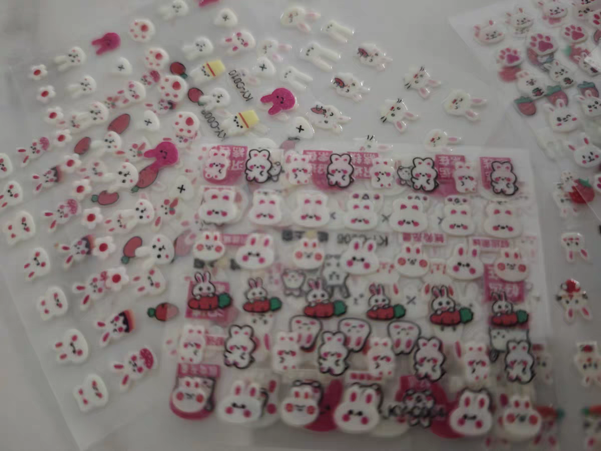 Kids Cartoon Nail Stickers 🐰 Waterproof Princess Bunny Nail Art for Girls