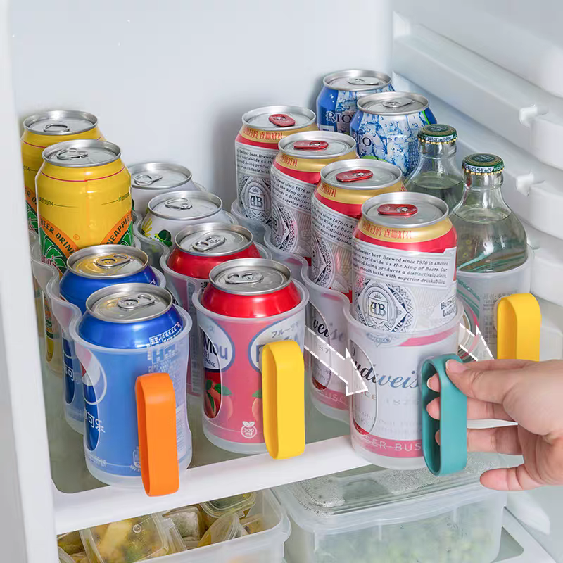 Clear Fridge Organizer Bin Can Holder Storage Box for Kitchen & Pantry