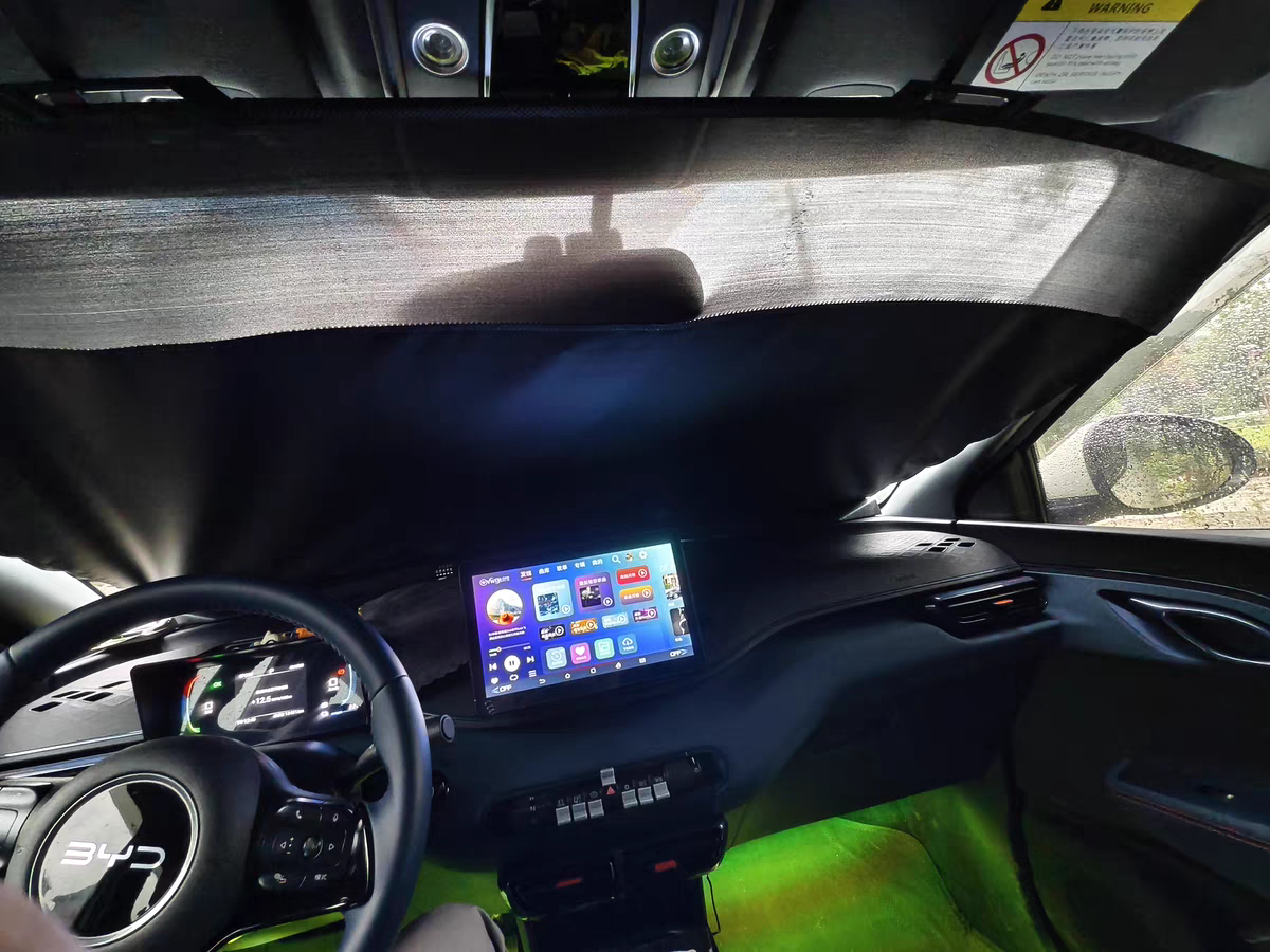 Automatic Car Sunshade Front Windshield ☀️ UV Protection Retractable Shade