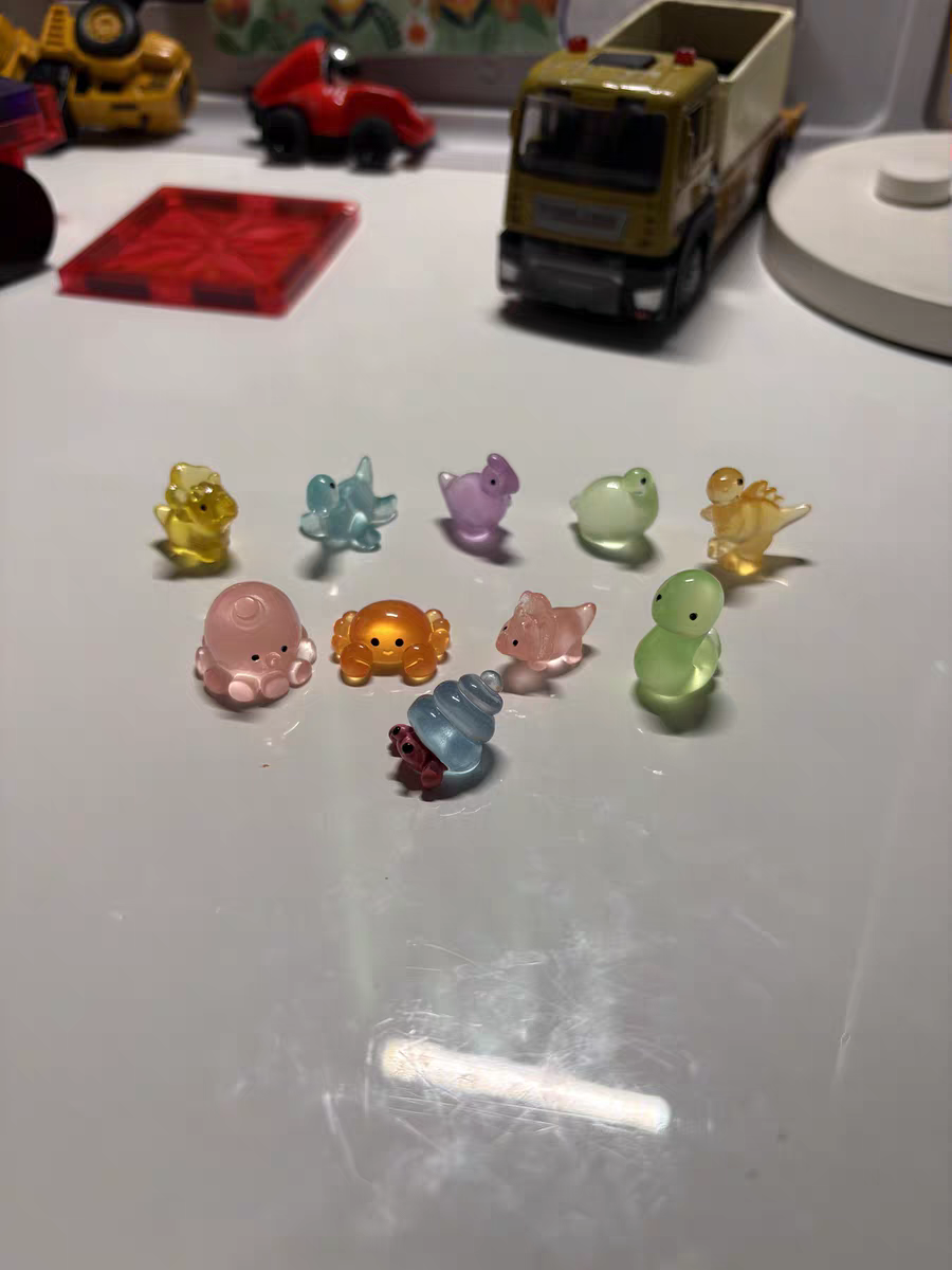 Mini Glow-in-the-Dark Dinosaur 🦖 Jurassic Animal Figure Mystery Toy Gift