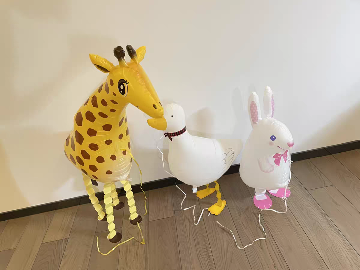 SAG Japan Walking Animal Balloon 🎈 Cute Birthday Party Gift (Dog, Dino, Zebra)