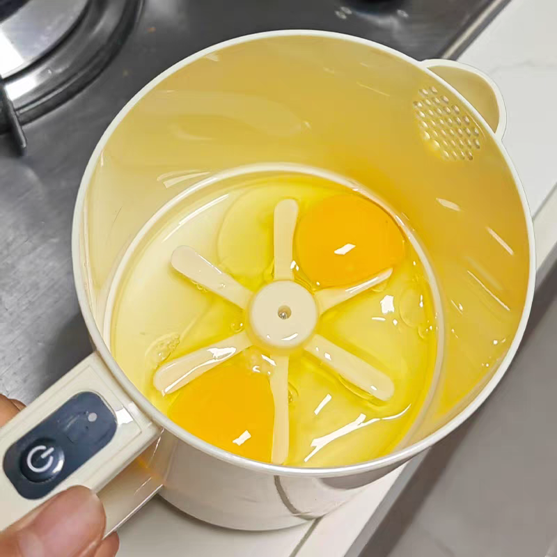 Electric Egg Beater 🥚 Mini Automatic Mixer Cup with Filter – Kitchen Gadget