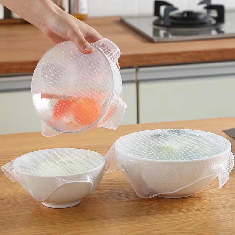 Reusable Silicone Stretch Lids 🥗 Food Bowl Cover Microwave & Fridge Seal